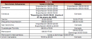 Horarios Aduana Cd Ju Rez Canacar